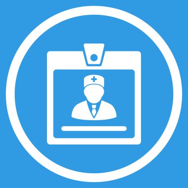 Doktor rozet simge yuvarlak