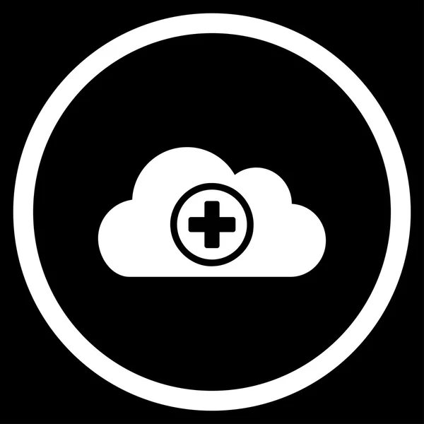 Gezondheidszorg Cloud afgeronde pictogram — Stockvector