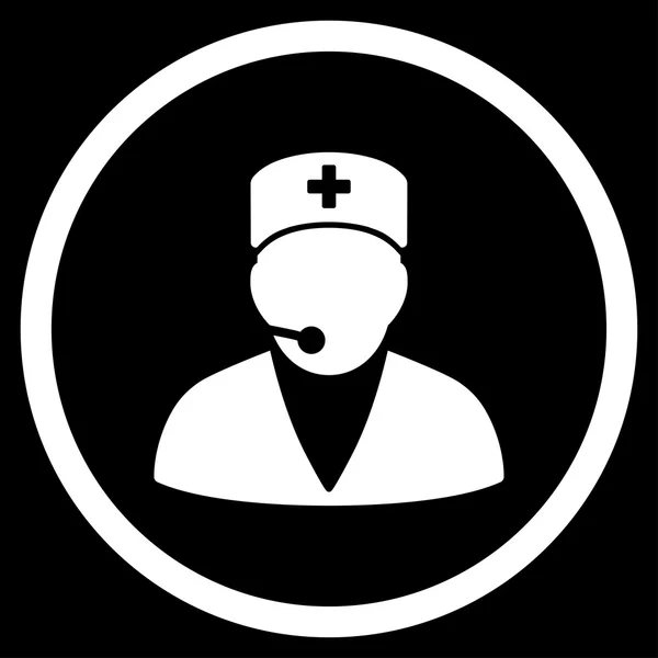 Medische Manager afgerond pictogram — Stockvector