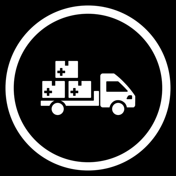 Medication Delivery Circled Icon — Stock Vector