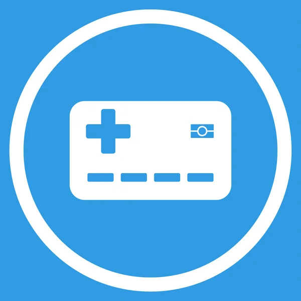 Orvosi biztosítás kartonon bekarikázott ikon — Stock Vector