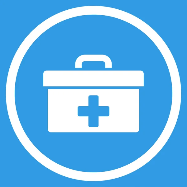 First Aid Toolbox Circled Icon — Stock Vector