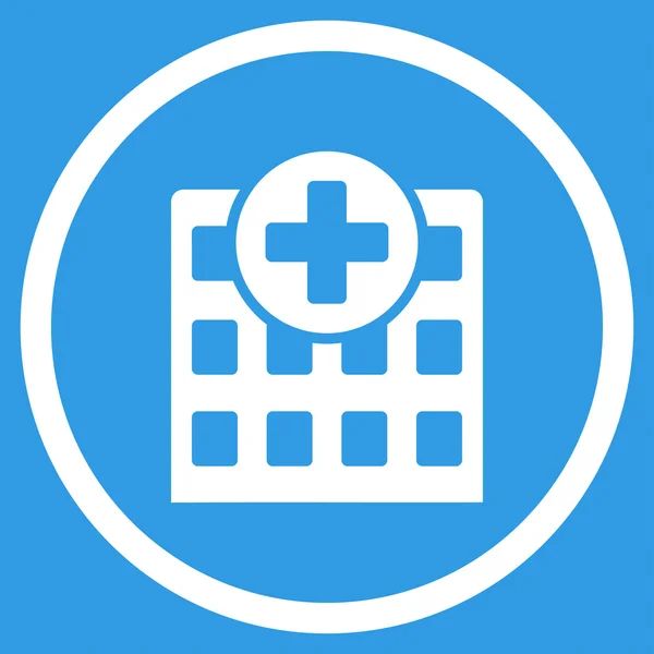 Kórházi lekerekített ikon — Stock Vector