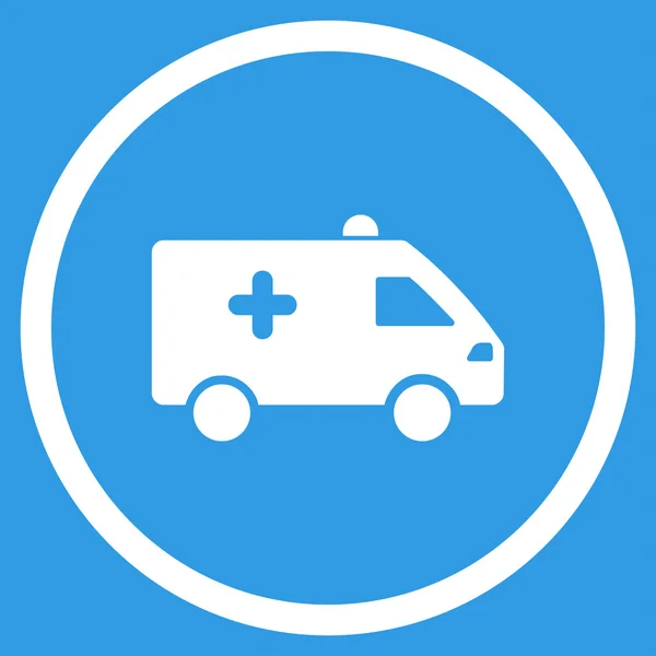 Hospital Car Circled Icon — Stock Vector