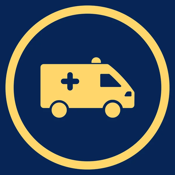 Icono redondeado de coche hospital — Vector de stock