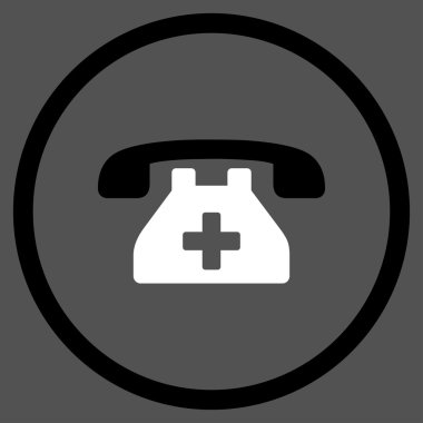 Hastane telefon çember simge