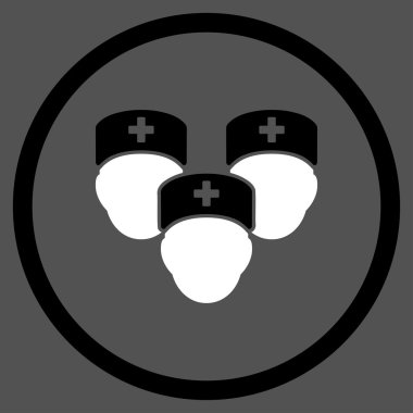 Sağlık personeli yuvarlak simge