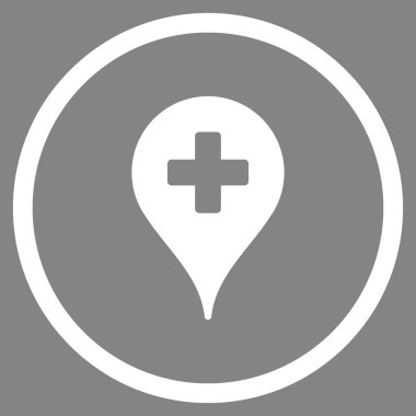 Klinik harita işaretçi çember simge