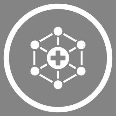 Tıbbi ağ yuvarlak simge