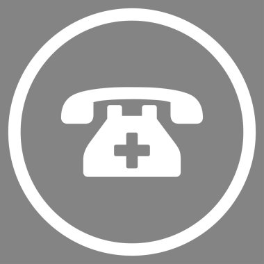 Kliniği telefon çember simge