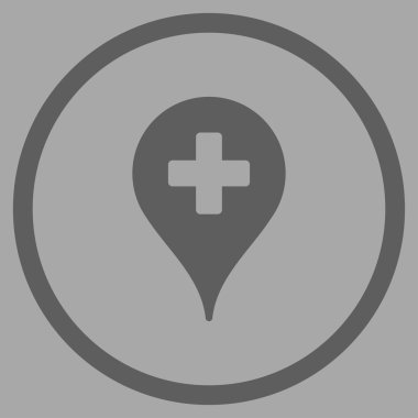 Klinik harita işaretçi çember simge