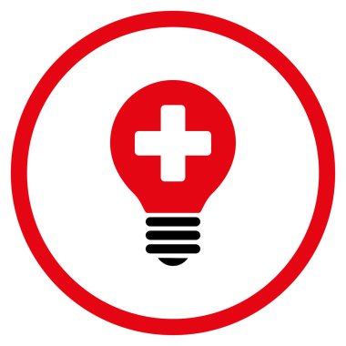 Sağlığa bakım ampul simgesini daire