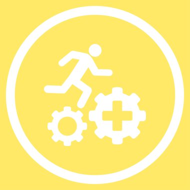 Tedavi süreci yuvarlak simge