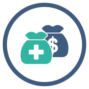 Sağlık fonları yuvarlak simge