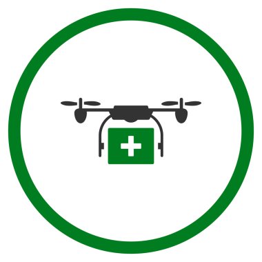 Tıbbi Nanocopter teslim çember simge