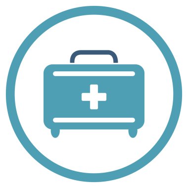 İlkyardım araç seti yuvarlak simge