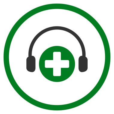 Hastane arama servisi simgesini yuvarlak