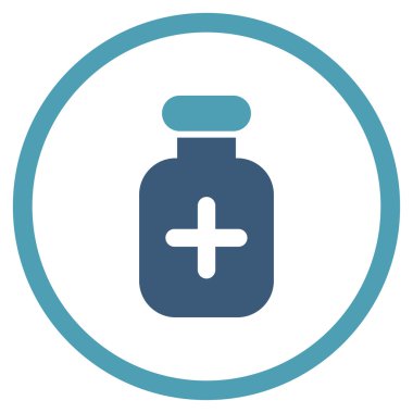 İlaç konteyner yuvarlak simge