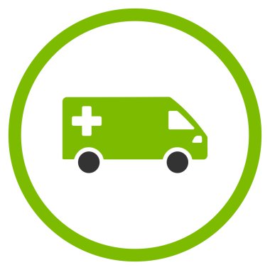 Acil durum Van yuvarlak simge