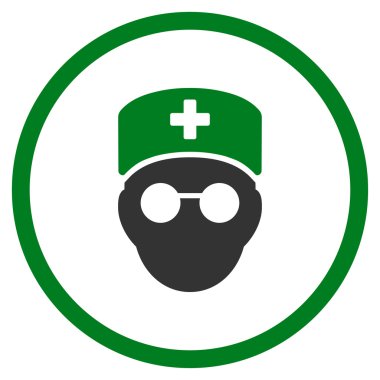 Doktor kafa çember simge