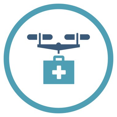 Uyuşturucu Airdrone sevk irsaliyesi yuvarlak simge