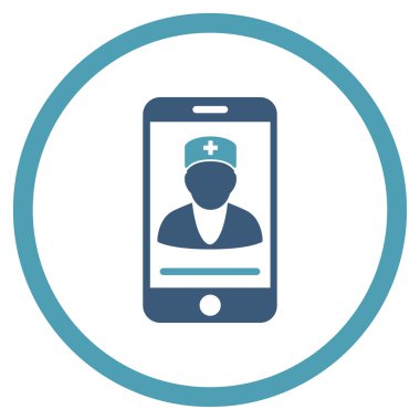 Cep doktor simgesi yuvarlak