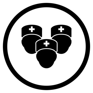 Sağlık personeli çember simge