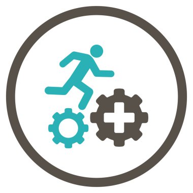 Tedavi süreci yuvarlak simge