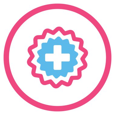 Tıbbi damga çember simge çapraz