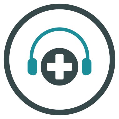 Hastane arama servisi simgesini yuvarlak