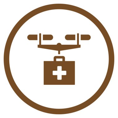 Drugs Copter Delivery Circled Icon