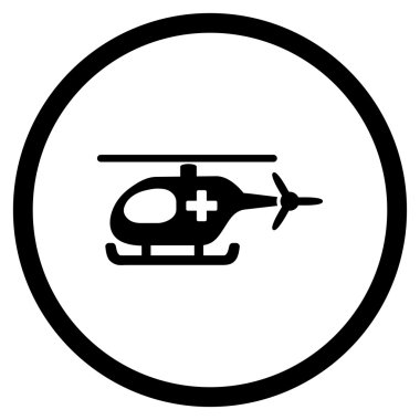 Acil helikopter yuvarlak simge