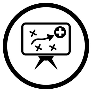 Sağlık stratejisi ekran çember simge