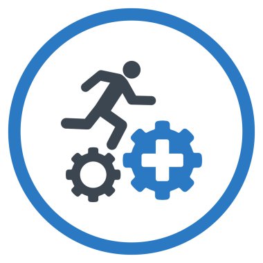 Tedavi süreci yuvarlak simge