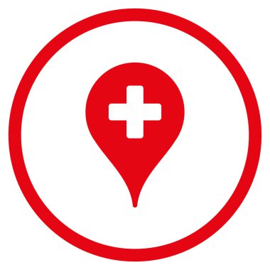 Klinik harita işaretçi çember simge