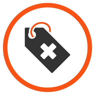 Hastane etiketi çember simge