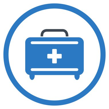 İlkyardım araç seti yuvarlak simge