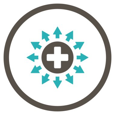 Eczane dağıtım yuvarlak simge