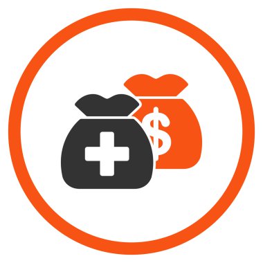 Sağlık fonları yuvarlak simge