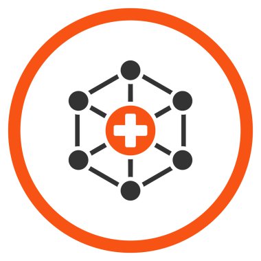 Tıbbi ağ yuvarlak simge