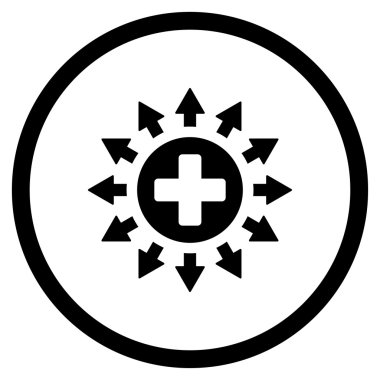 Eczane dağıtım yuvarlak simge