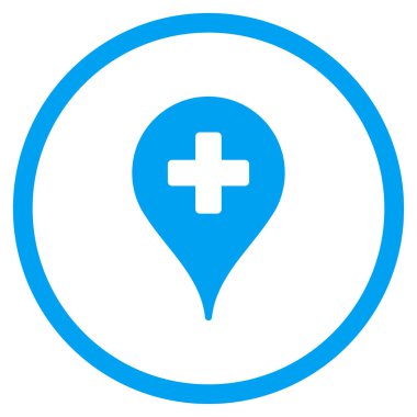 Klinik harita işaretçi çember simge