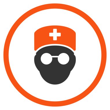 Doktor kafa çember simge