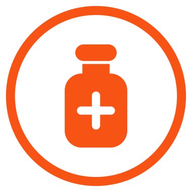 İlaç kavanoz simgesini daire