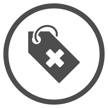 Hastane etiketi çember simge