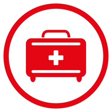 İlkyardım araç seti yuvarlak simge