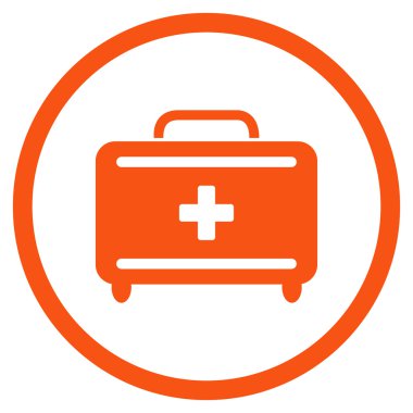 İlkyardım araç seti yuvarlak simge
