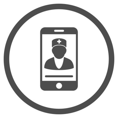 Cep doktor simgesi yuvarlak