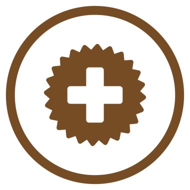 Sağlık damgası yuvarlak simge