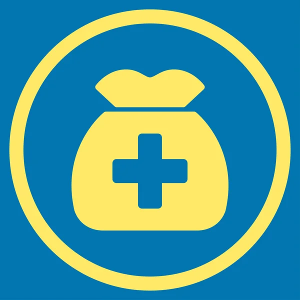 Icono circulado de capital médico — Vector de stock